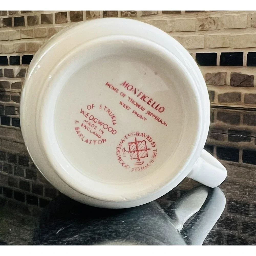 Vintage Wedgwood Monticello Demitasse‎ Tea Cup Home of Thomas Jefferson